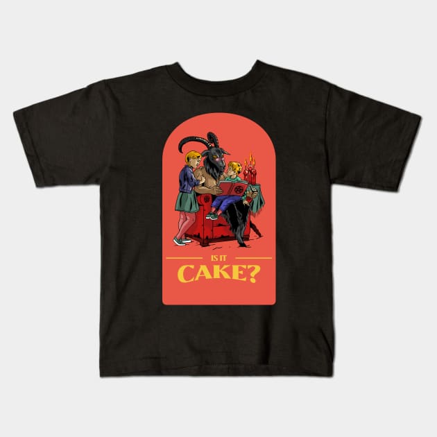 Is it Cake? Ironic Funny Ugly Baking Cake Kids T-Shirt by TV Dinners